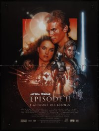 9k0592 ATTACK OF THE CLONES French 16x21 2002 Star Wars Episode II, artwork by Drew Struzan!
