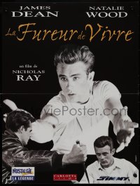 9k1518 REBEL WITHOUT A CAUSE French 16x21 R1990s Nicholas Ray, James Dean, bad boy from a good family!
