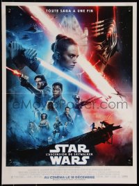 9k1520 RISE OF SKYWALKER advance French 16x21 2019 Star Wars, Ridley, Hamill, Fisher, cast montage!