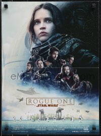 9k1521 ROGUE ONE French 16x22 2016 A Star Wars Story, Felicity Jones, cast montage, Death Star!