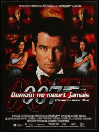 9k1537 TOMORROW NEVER DIES French 16x22 1997 Pierce Brosnan as Bond, Michelle Yeoh, Teri Hatcher!