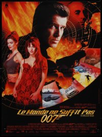 9k1547 WORLD IS NOT ENOUGH French 16x22 1999 Pierce Brosnan as James Bond, Sophie Marceau!
