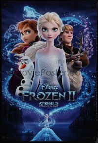 9k0764 FROZEN II advance DS 1sh 2019 Walt Disney sequel, Kristen Bell, Menzel, great cast montage!!
