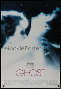 9k0765 GHOST 1sh 1990 classic romantic close up of spirit Patrick Swayze & sexy Demi Moore!