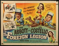 9k1278 ABBOTT & COSTELLO IN THE FOREIGN LEGION style B 1/2sh 1950 art of Bud & Lo, ultra rare!