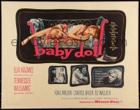 9k1285 BABY DOLL 1/2sh 1957 directed by Kazan, classic image of sexy troubled teen Carroll Baker!