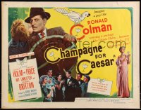 9k1290 CHAMPAGNE FOR CAESAR style B 1/2sh 1950 great images of Ronald Colman, sexy Celeste Holm!