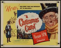 9k1291 CHRISTMAS CAROL style B 1/2sh 1951 Dickens holiday classic, Sim as Scrooge, ultra rare!