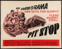 9k1313 PIT STOP 1/2sh 1969 cool race cars, raw guts for glory, in Crash-O-Rama, flesh against steel!