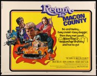 9k1316 RETURN TO MACON COUNTY 1/2sh 1975 Kinyon art of Nick Nolte, Don Johnson & hottest '57 Chevy!