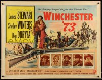 9k1333 WINCHESTER '73 1/2sh R1958 cool art of James Stewart with rifle, Shelley Winters, very rare!