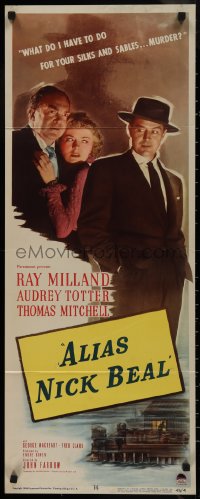 9k1550 ALIAS NICK BEAL insert 1949 sexy Audrey Totter between Ray Milland & Thomas Mitchell