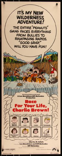 9k1580 RACE FOR YOUR LIFE CHARLIE BROWN insert 1977 Charles M. Schulz, art of Snoopy & Peanuts gang!