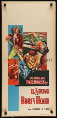 9k1594 AMATEUR GENTLEMAN Italian locandina R1959 different art of jewel thief Douglas Fairbanks Jr.!