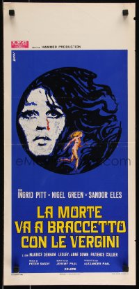 9k1615 COUNTESS DRACULA Italian locandina 1972 Hammer, Avelli art of vampiress Ingrid Pitt!