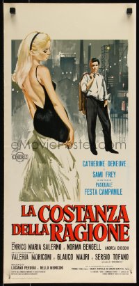 9k1641 LA COSTANZA DELLA RAGIONE Italian locandina 1964 great Symeoni art of sexy Catherine Deneuve!