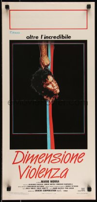 9k1667 SAVAGE ZONE Italian locandina 1984 Mario Morra's Dimensione Violenza, decapitated head!
