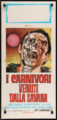 9k1673 SQUIRM Italian locandina 1976 wild completely different gruesome art by Sandro Symeoni!