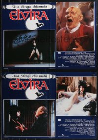 9k1421 ELVIRA MISTRESS OF THE DARK set of 6 Italian 19x26 pbustas 1989 sexy Cassandra Peterson!
