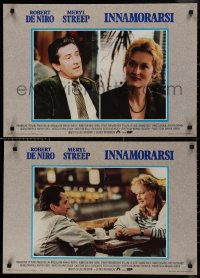 9k1391 FALLING IN LOVE set of 8 Italian 18x26 pbustas 1985 romantic close-up of Robert De Niro & Meryl Streep!