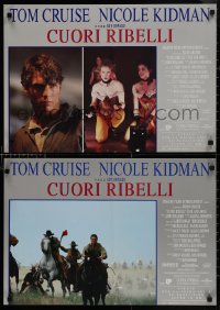 9k1392 FAR & AWAY set of 8 Italian 17x25 pbustas 1992 Ron Howard, young Tom Cruise & Nicole Kidman!