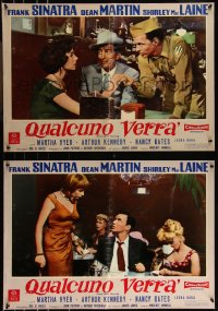 9k1417 SOME CAME RUNNING group of 7 Italian 19x27 pbustas 1959 Frank Sinatra, Dean Martin & MacLaine!