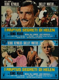 9k1410 WHAT'S THE MATTER WITH HELEN set of 8 Italian 18x26 pbustas 1971 Debbie Reynolds, Shelley Winters, Dennis Weaver!