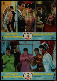 9k1411 WILD & WONDERFUL set of 8 Italian 19x27 pbustas 1964 Tony Curtis, Christine Kaufmann!