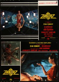 9k1381 ZARDOZ set of 10 Italian 18x26 pbustas 1974 wild images of Sean Connery in sci-fi fantasy!