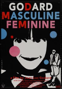 9k0888 MASCULINE-FEMININE 1sh R2005 Jean-Luc Godard's Masculin, Feminin: 15 Faits Precis, Kimura art!