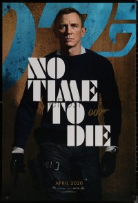 9k0489 NO TIME TO DIE teaser DS Thai 1sh 2020 image of Daniel Craig as James Bond 007 with gun!