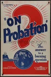 9k0924 ON PROBATION 1sh R1940s Monte Blue, Lucile Browne, the answer to a burning question!