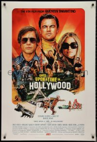 9k0929 ONCE UPON A TIME IN HOLLYWOOD advance DS 1sh 2019 Tarantino, DiCaprio, montage art by Chorney!