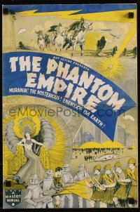 9k0045 PHANTOM EMPIRE pressbook 1935 Mascot sci-fi serial starring Gene Autry, uncut & ultra rare!