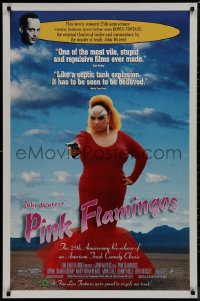 9k0945 PINK FLAMINGOS 1sh R1997 Divine, Mink Stole, John Waters, proud to recycle their trash!