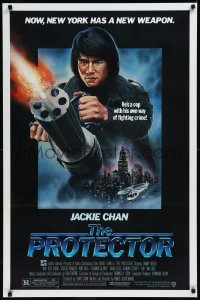 9k0957 PROTECTOR 1sh 1985 Danny Aiello, R. Obero art of Jackie Chan huge gun!