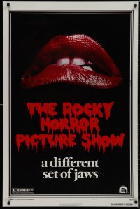 9k0987 ROCKY HORROR PICTURE SHOW style A 1sh R1980s classic lips, a different set of jaws!