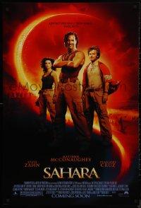 9k0999 SAHARA advance DS 1sh 2005 Matthew McConaughey & sexy Penelope Cruz!