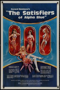 9k1001 SATISFIERS OF ALPHA BLUE 1sh 1981 Gerard Damiano directed, sexiest sci-fi artwork!