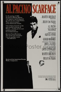 9k1003 SCARFACE 1sh 1983 Al Pacino as Tony Montana, Brian De Palma, Oliver Stone!