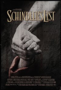 9k1004 SCHINDLER'S LIST DS 1sh 1993 Steven Spielberg World War II classic, Best Picture!
