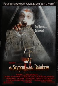 9k1007 SERPENT & THE RAINBOW 1sh 1988 directed by Wes Craven, don't bury me, I'm not dead!