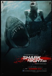 9k1014 SHARK NIGHT 3D teaser DS 1sh 2011 Sara Paxton, Dustin Milligan, sexy swimmer attacked!