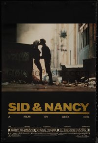 9k1017 SID & NANCY foil 1sh 1986 Gary Oldman & Chloe Webb, punk rock, directed by Alex Cox!