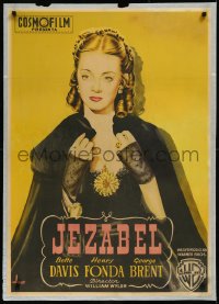 9k0091 JEZEBEL Spanish poster 1951 great different Dos portrait art of Bette Davis, ultra rare!