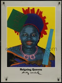 9k0374 ANDY WARHOL 24x32 Danish special poster 1985 Reigning Queens, Ntombi Twala of Swaziland!