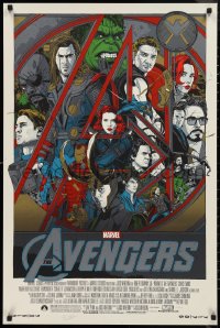 9k0352 AVENGERS #647/750 24x36 art print 2012 Mondo, Stout, Marvel's Avengers Series, regular ed.!
