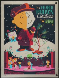 9k0008 CHARLIE BROWN CHRISTMAS signed Silver Bells Variant #43/50 18x24 art print 2011 by Tom Whalen!