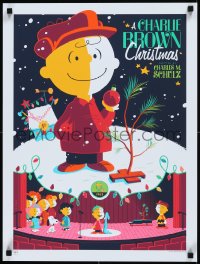 9k0354 CHARLIE BROWN CHRISTMAS signed variant edition #50/100 18x24 art print 2011 by Tom Whalen!
