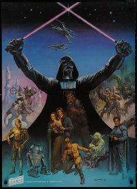 9k0221 EMPIRE STRIKES BACK 24x33 special poster 1980 Coca-Cola, Boris Vallejo, Darth Vader and cast!